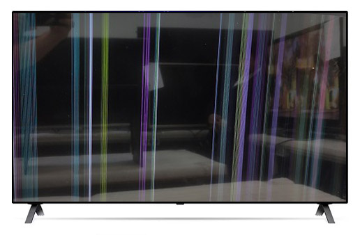 خطوط رنگی عمودی در تصویر تلویزیون